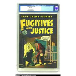 Fugitives From Justice #1 (St. John, 1952) CGC VF 8.0 Cream to off-white pages. With the decline of.