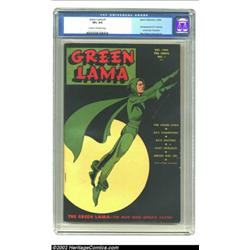 Green Lama #1 (Spark Publications, 1944) CGC VF+ 8.5 Cream to off-white pages. Spark Publications wa