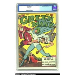 Green Mask #11 (Fox Features Syndicate, 1944) CGC FN/VF 7.0 Off-white pages. The Green Mask has his.