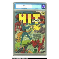 Hit Comics #4 (Quality, 1940) CGC VG- 3.5 Cream to off-white pages. Yet another killer Lou Fine cove