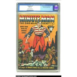 Minute Man #2 Mile High pedigree (Fawcett, 1942) CGC NM 9.4 Off-white to white pages. This issue isn