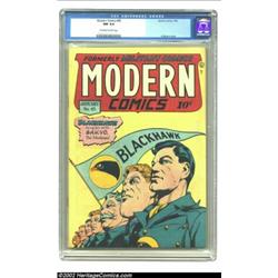 Modern Comics #45 (Quality, 1946) CGC NM 9.4 Off-white to white pages. A stunning copy of Blackhawk,