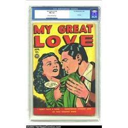 My Great Love #4 (Fox, 1950) FN+ 6.5 Cream to off-white pages. The smooth talker on this cover is ge