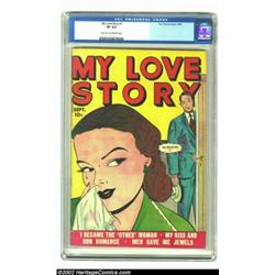 My Love Story #1 (Fox, 1949) CGC VF 8.0 Light tan to off-white pages. First issue of a four-issue ru