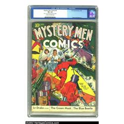 Mystery Men Comics #6 (Fox, 1940) CGC VG- 3.5 Cream to off-white pages. This scarce issue showcases.