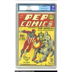 Pep #1 (MLJ, 1940) CGC VF- 7.5 Cream to off-white pages. Introducing the era of Patriotic heroes! Wi