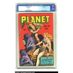 Planet Comics #40 Toledo pedigree (Fiction House, 1946) CGC VF 8.0 Off-white pages. The richly color