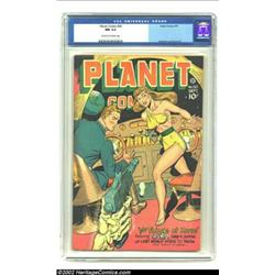Planet Comics #50 (Fiction House, 1947) CGC NM 9.4 Cream to off-white pages. Rayguns, girls, and ske