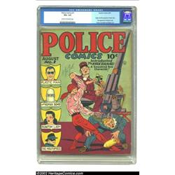 Police Comics #1 (Quality, 1941) CGC VG+ 4.5 Cream to off-white pages. The Firebrand prepares to wor