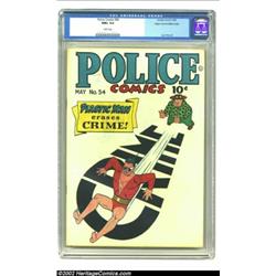 Police Comics #54 Mile High pedigree (Quality, 1946) CGC NM+ 9.6 White pages. Yet another stunning c