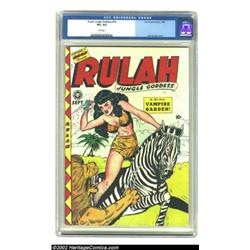 Rulah Jungle Goddess #18 (Fox Features Syndicate, 1948) CGC VF+ 8.5 Pink pages. Rulah the jungle God