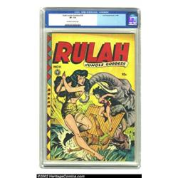 Rulah Jungle Goddess #20 (Fox Features Syndicate, 1948) CGC VF- 7.5 Off-white to white pages. No one