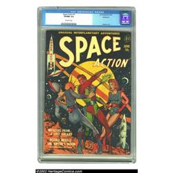 Space Action #1 Bethlehem pedigree (Ace, 1952) CGC VF/NM 9.0 Off-white pages. This Gerber "uncommon"