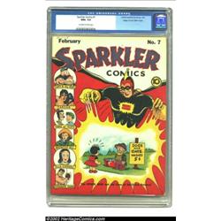 Sparkler Comics #7 Mile High pedigree (United Features Syndicate, 1942) CGC NM+ 9.6 Off-white to whi