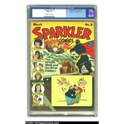 Sparkler Comics #8 Mile High pedigree (United Features Syndicate, 1942) CGC NM 9.4 Off-white to whit