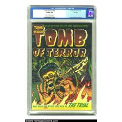 Tomb of Terror #10 File Copy (Harvey, 1953) CGC VF/NM 9.0 Cream to off-white pages. Beautiful cover.