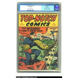 Top-Notch Comics #7 Big Apple pedigree (MLJ, 1940) CGC VF+ 8.5 Cream to off-white pages. The Wizard.