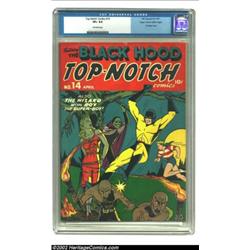 Top-Notch Comics #14 Mile High pedigree (MLJ, 1941) CGC VF+ 8.5 Off-white pages. As the superhero ru