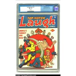 Top-Notch Comics #34 Mile High pedigree (MLJ, 1943) CGC NM- 9.2 White pages. Neither Overstreet nor.