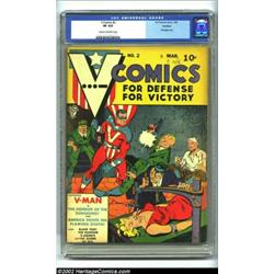 V-Comics #2 Rockford pedigree (Fox Features Syndicate, 1942) CGC VF 8.0 Cream to off-white pages. Th