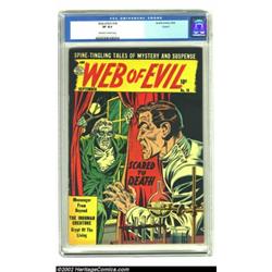 Web Evil #18 Circle 8 pedigree (Quality, 1954) CGC VF 8.0 Off-white to white pages. From 1939-1955,.
