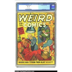 Weird Comics #3 (Fox, 1940) CGC VF- 7.5 Off-white pages. Joe Simon goes Kirbyless on this action cov
