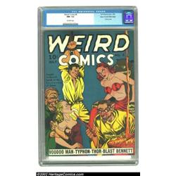 Weird Comics #4 Mile High pedigree (Fox, 1940) CGC NM- 9.2 Off-white pages. The torture thing seemed