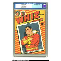Whiz Comics #48 (Fawcett) CGC NM- 9.2 Off-white to white pages. This wonderfully simple image has mo