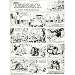 Hal Foster - Original Comic Strip Art for Tarzan Sunday dated 3-26-33 (United Features Syndicate, 19
