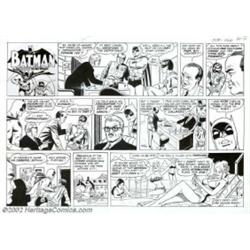 Joe Giella - Original Comic Strip Art for Batman Sunday page (undated). Besides inking the Batman co