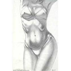 Chris Achilleos - Original Preliminary Art for "Bikini" (1982).One of the best known fantasy artists
