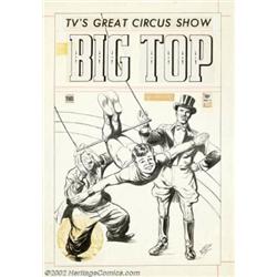 Edd Ashe - Original Cover Art for Big Top Comics #1 (Toby, 1951). This is a stunning piece of work b