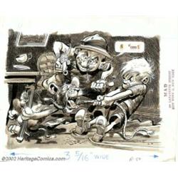 Jack Davis - Original Art for MAD (EC Publications, undated). This beautiful Jack Davis panel comes.