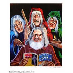 Al Feldstein - Original Art Print, "William M. Gaines & Friends" (undated). This artist's proof prin
