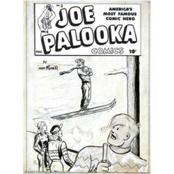 Ham Fisher - Original Cover Art for Joe Palooka #3 (Harvey, 1946). This skiing cover features Joe Pa