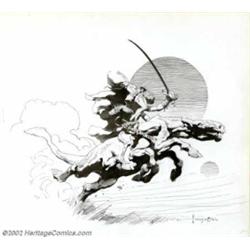 Frank Frazetta - Original Art for Thuvia, Maid of Mars (Doubleday, 1973). Originally published as th