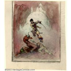 Frank Frazetta - Original Concept Sketch for John Carter of Mars (Doubleday, undated). Frazetta's co