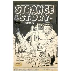 Bob Fujitani - Original Cover Art for Strange Story Comic #1 (Harvey, 1946). This original cover by.