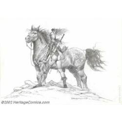 Blas Gallego - Original Illustration, "Ready for Battle" (1995). Well-known for his finely rendered.
