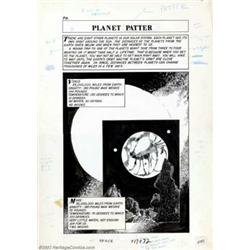 Sam Glanzman - Original Art for The World Around Us #5, pages 72, 73, and 74, "Planet Patter" (Gilbe