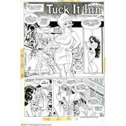 Russ Heath - Original Art for Complete 4-page Story, "Tuck It Inn" (1976). We're not exactly sure wh