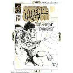 Sanho Kim - Original Cover for Cheyenne Kid #87 (Charlton, 1972). This great cover features some inc