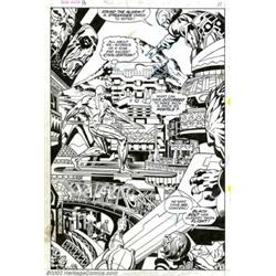 Jack Kirby and Herb Trimpe - Original Splash Page Art for Silver Surfer #18  (Marvel, 1970). Sound th