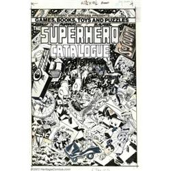 Joe Kubert - Original Cover Art for The Superhero Catalogue (Superhero Enterprises, 1978). Santa Cla