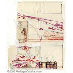 Harvey Kurtzman - Original Planning Page for Little Annie Fanny (unpublished, 1970s). This piece sho