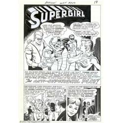 Jim Mooney - Original Splash Page Art for Action #350, page 1, (DC, 1962). Green Arrow, Batman, and.