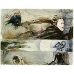Jon Jay Muth and Kent Williams - Original Art for Havok and Wolverine: Meltdown #3, pages 42 and 43,