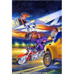 Joel F. Naprstek - Original Cover Art for Phantom: The Ghost Killer #1 (Moonstone Publishing, 2001).