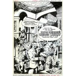 Don Newton - Original Splash Page Art for Ad in Charlton Comics (Charlton, 1974). This art was used.