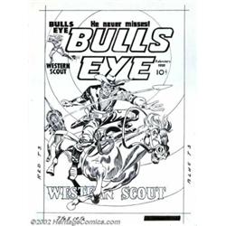 Joe Simon and Jack Kirby - Original Cover Art for Bulls Eye #4 (Mainline, 1955). This Simon and Kirb